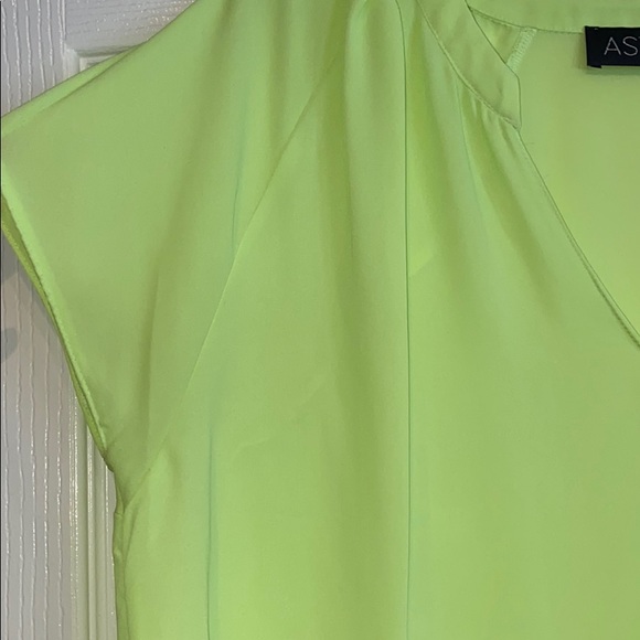 ASTR Neon Yellow Blouse Top M - Picture 8 of 8